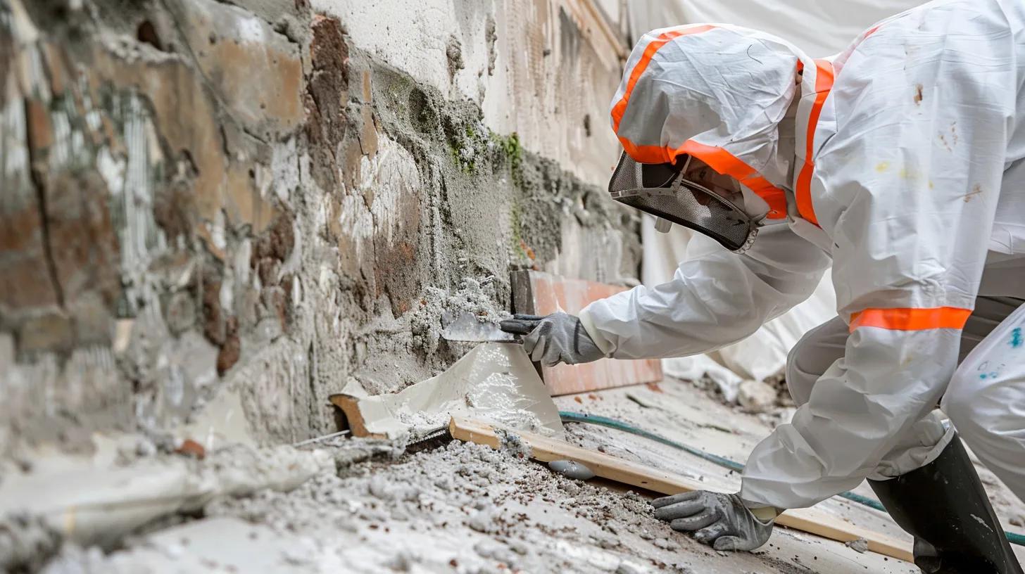 contractor working on Asbestos Abatement