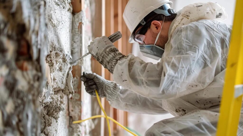 contractor working on Asbestos Testing